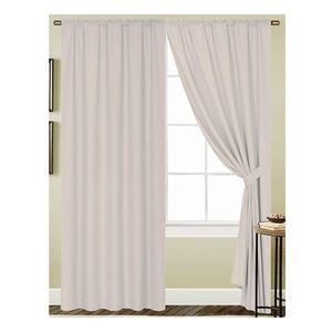 Rod Pocket Window Curtain Panel, 54 by 90, Silver